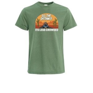 GO THE DISTANCE Hiking Tee GREEN - BRAND NEW ALL SIZES AVAILABLE